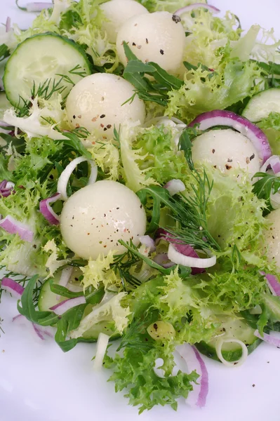 Ensalada de melón con rúcula y pepino —  Fotos de Stock