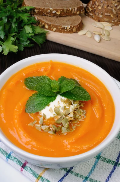 Pumpkin soup puree — Stock Photo, Image