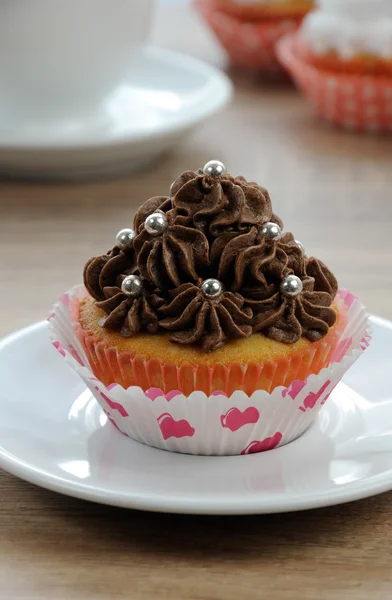 Cupcakes with butter cream — Zdjęcie stockowe