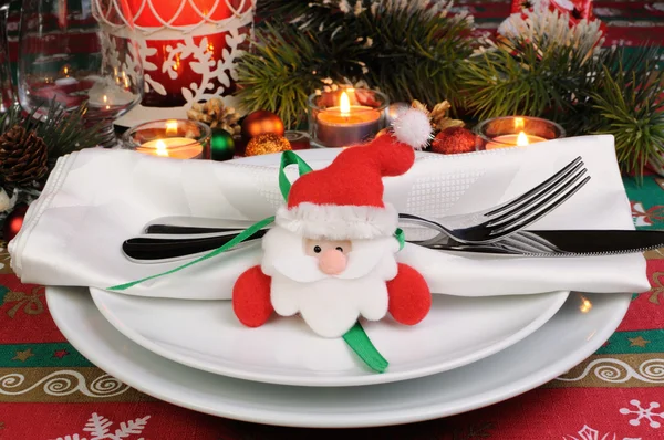 Frammento che serve tavola di Natale — Foto Stock