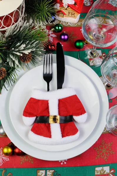 Fragment of the Christmas table — Stock Photo, Image