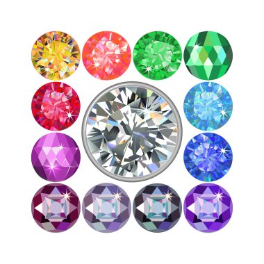 Elmas ve değerli taşlar set