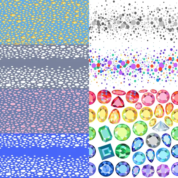 Ensemble de textures dispersées sans couture — Image vectorielle