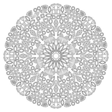 Dekor çiçek mücevher mandala