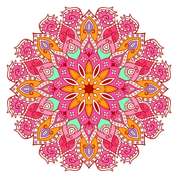 Decoración mandala floral — Archivo Imágenes Vectoriales