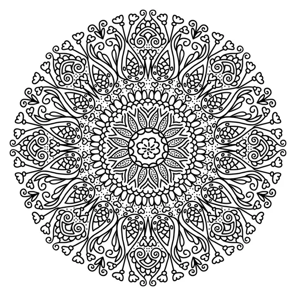 Decoração mandala floral — Vetor de Stock