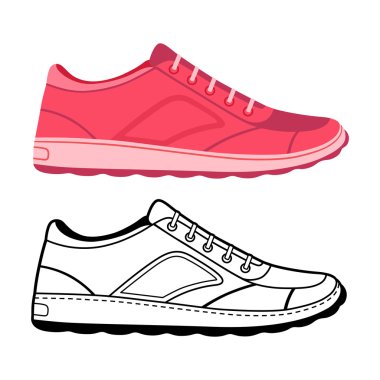 Şablon spor ayakkabı seti