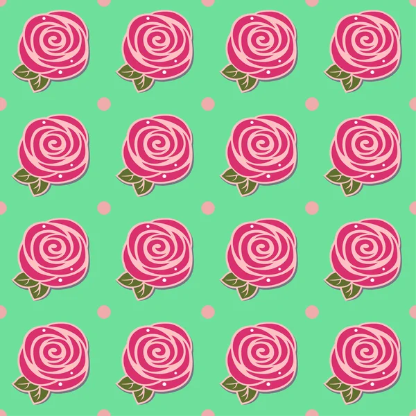 Квіти (стилізовані троянди) безшовний фон — стоковий вектор