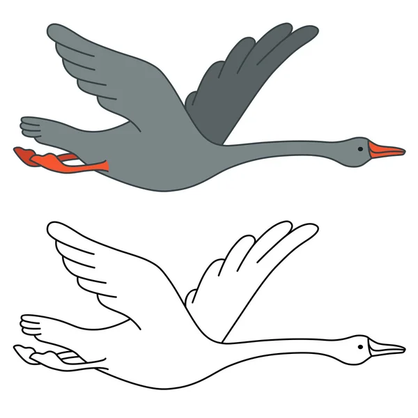 Conjunto de aves de ganso — Archivo Imágenes Vectoriales