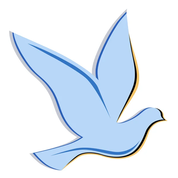 Logotipo de paloma voladora, ilustración vectorial — Vector de stock