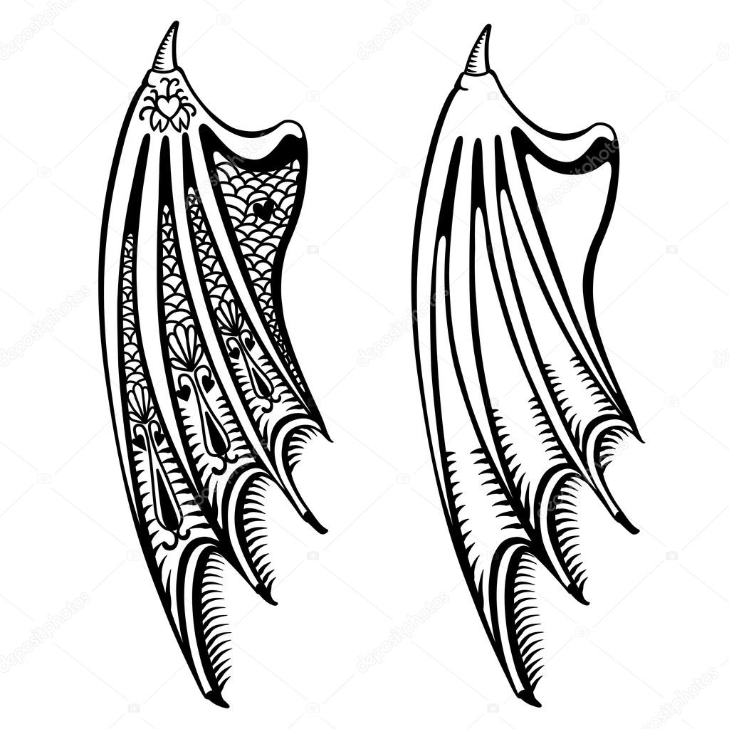 Devil S Wings Set Stock Vector C Arlatis 115020950