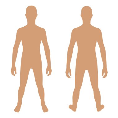 Moda genç katı şablon rakam siluet