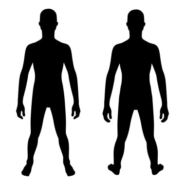 Moda genç katı şablon rakam siluet