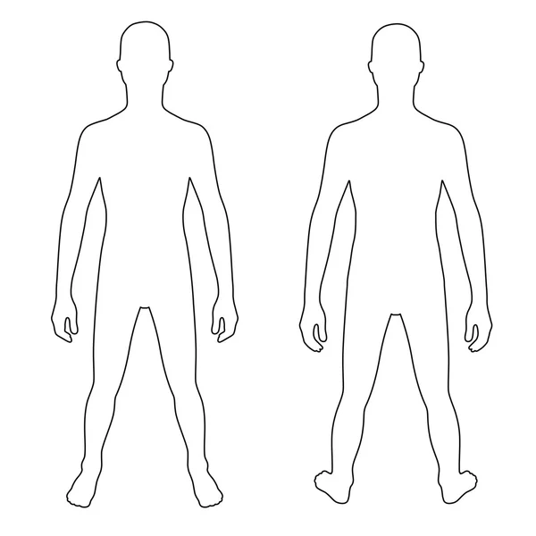 Modèle de silhouette de figure de modèle de mode adolescent — Image vectorielle