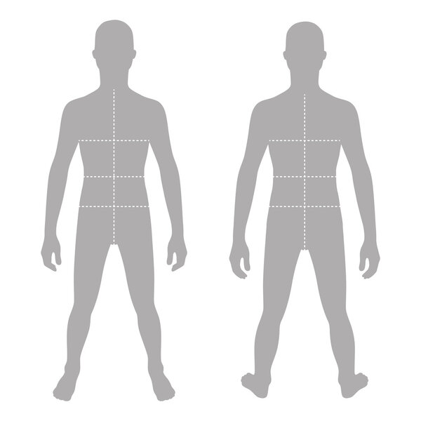 Fashion teenager's solid template figure silhouette