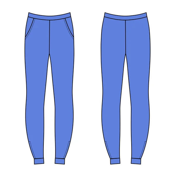 Skisserade sweatpants vektor illustration — Stock vektor