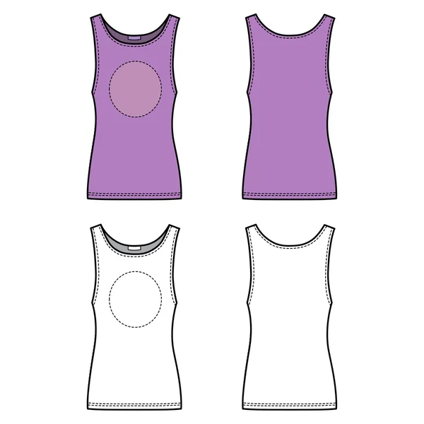 Outline lilac vest vector illustration — Stock Vector