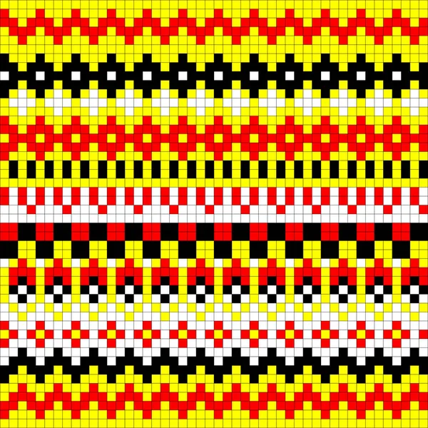 Geométrico Sin Costura Contando Jacquard Bordado Tejido Esquema Motivo Patrón — Archivo Imágenes Vectoriales