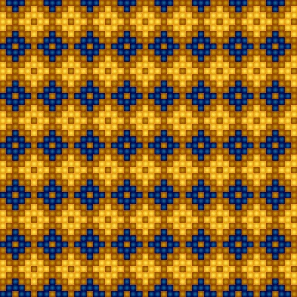 幾何学的なシームレス編みスキームのパターンの背景 — ストックベクタ