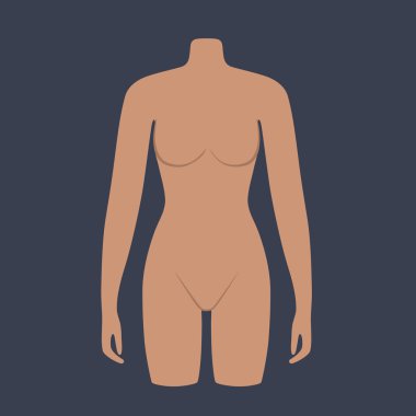 Kadın manken gövde düz stil