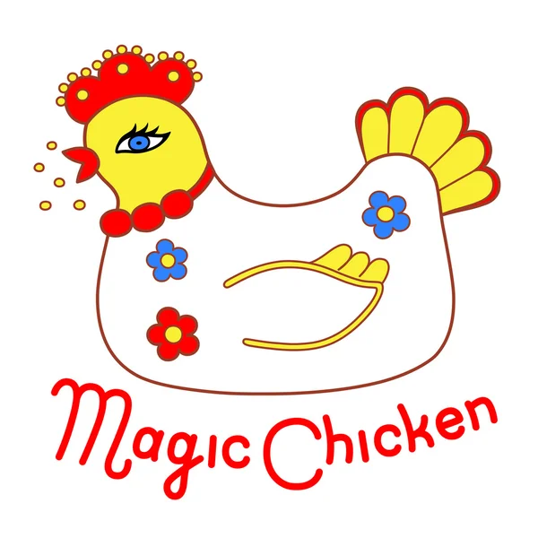 Magic chicken — Stock Vector