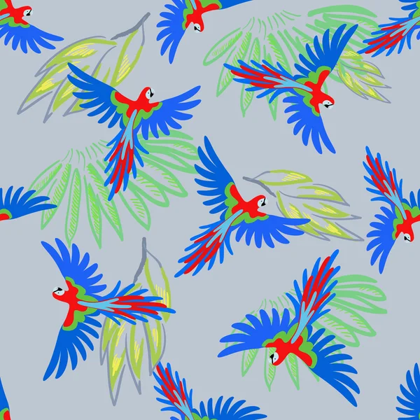 Ara Papagei nahtloses Muster — Stockvektor
