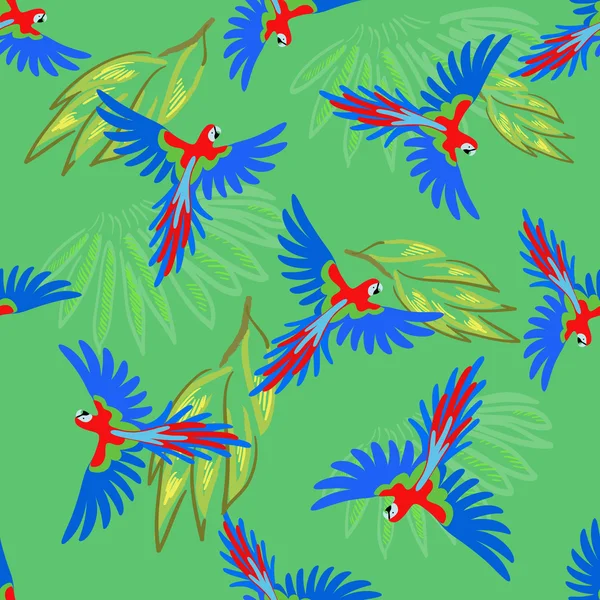 Macaw parrot seamless pattern — Free Stock Photo