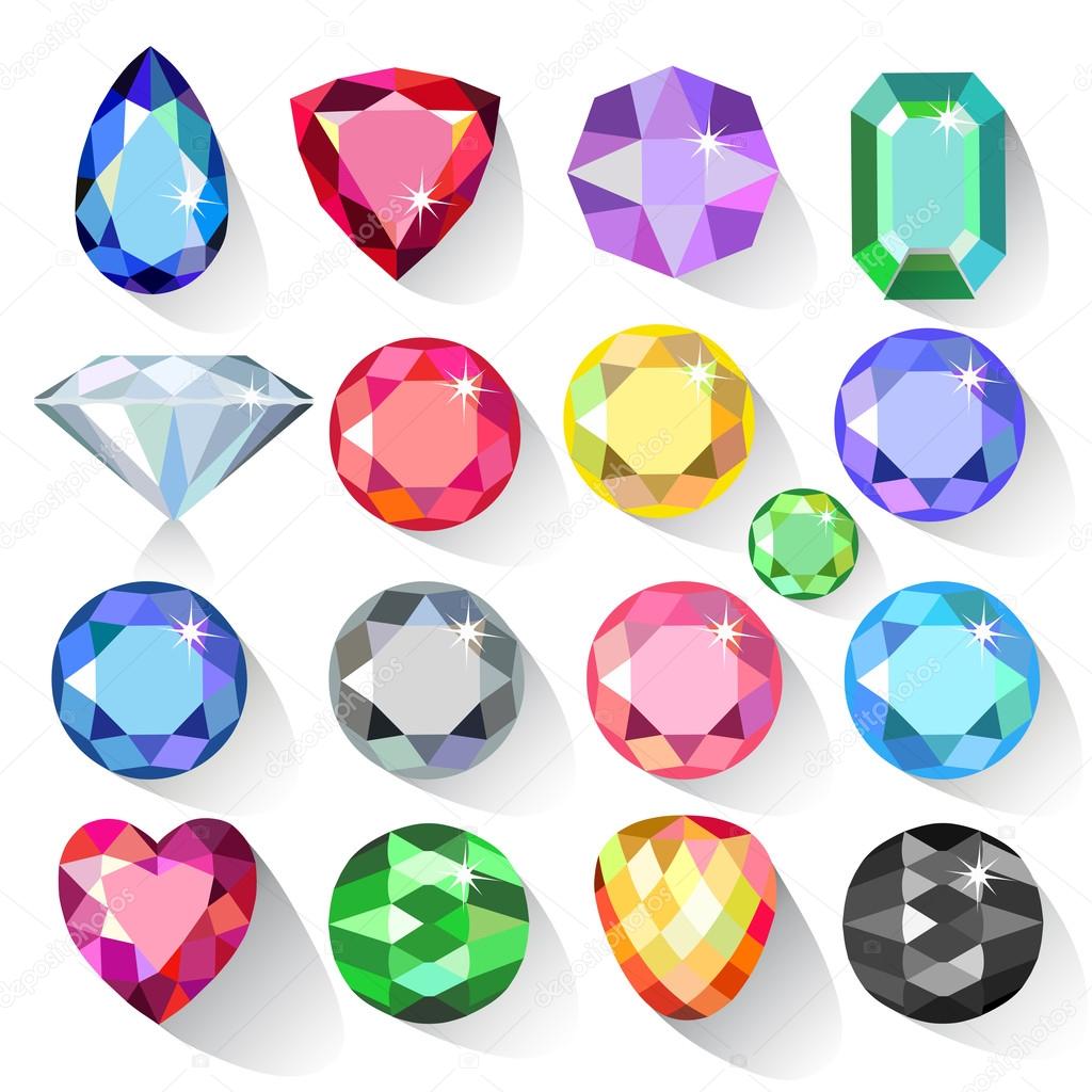 Seamless scattered borders of gems