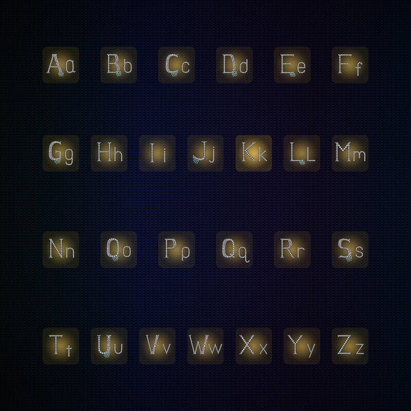 Luxury Russian vector alphabet set with gemstone and neon glow golden effects, uppercase and lowercase letters, vector Illustration. Подходит для брендинга, логотипов, инфографики, свадебных приглашений
