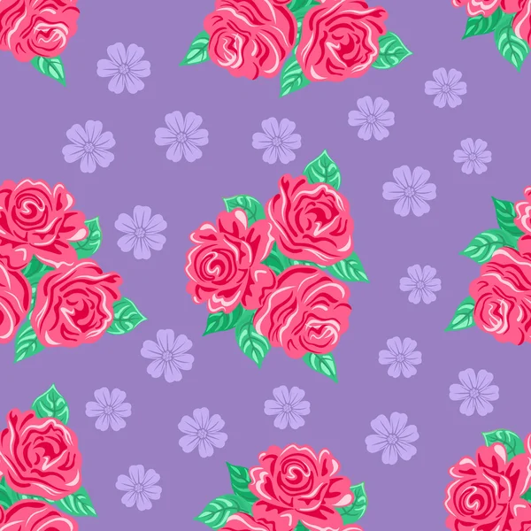粉红色玫瑰无缝背景 — 图库矢量图片