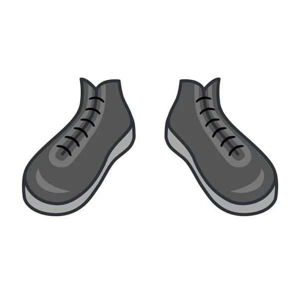 Unisex esbozado plantilla zapatillas par vista frontal — Archivo Imágenes Vectoriales