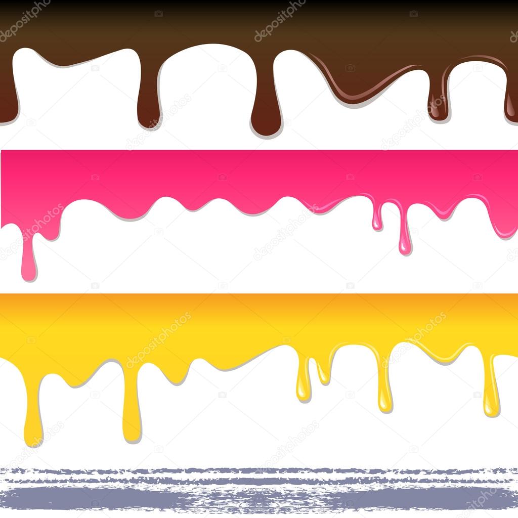 Colored seamless drips