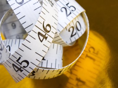 Sarı arkaplanda bant ölçüsü