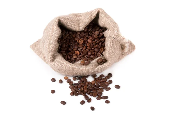 Kawy whith lniane torby — Zdjęcie stockowe