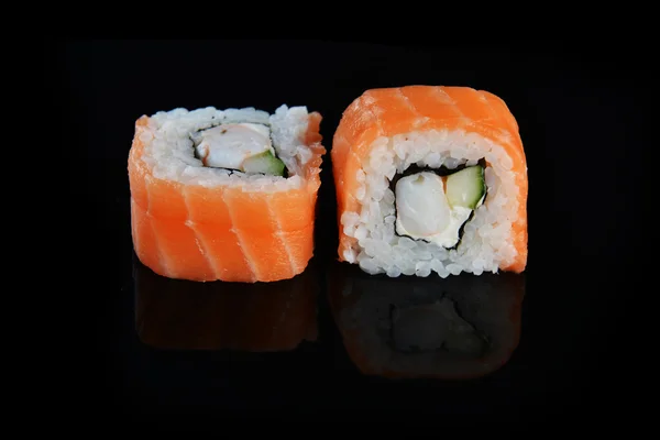 Tasty sushi with salmon — Stock Photo, Image