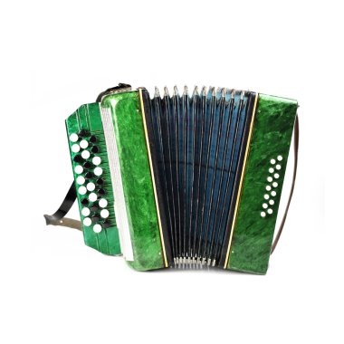 Yeşil vintage akordeon