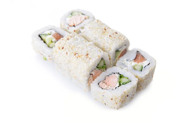 Delicious sushi rolls — Stock Photo, Image