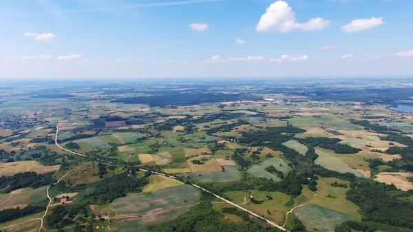 Veduta aerea dei campi verdi — Foto Stock