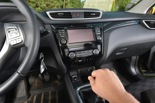 Steering wheel of car — Stock Photo, Image