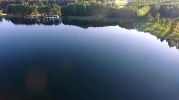 Güzel göl havadan görünümü — Stok video