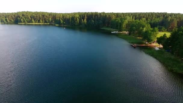 美しい湖空撮 — ストック動画