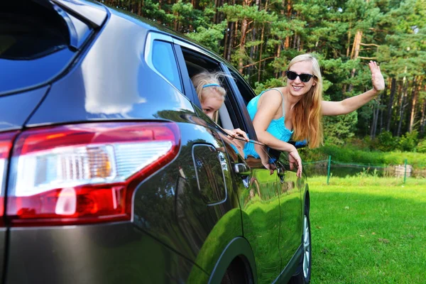 Woman  in car — Stock Photo, Image