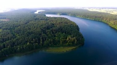 güzel göl havadan görünümü