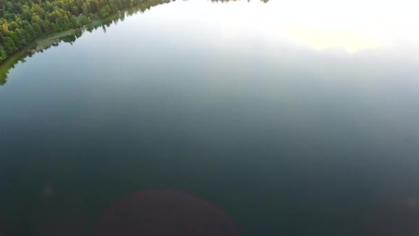 Beautiful lake aerial view — Stock Video