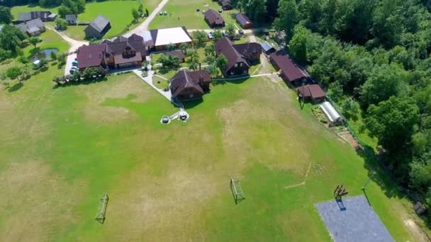 bâtiments dans la zone de loisirs vue aérienne 