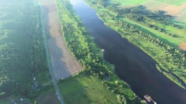 yeşil çayırlar Nehri'nin hava landcape