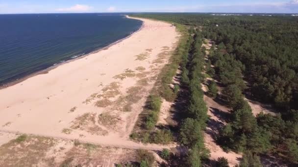 Vista aérea de la orilla del mar — Vídeos de Stock