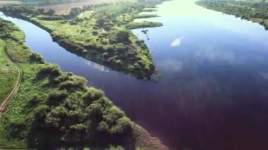yeşil çayırlar Nehri'nin hava landcape