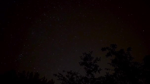 Noční starfield timelapse — Stock video