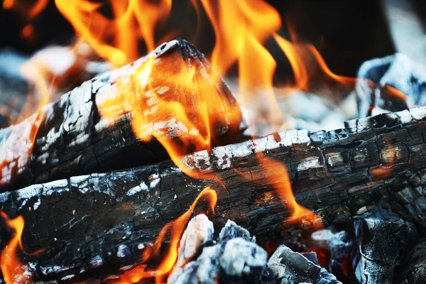 Burning down fire — Stock Photo, Image